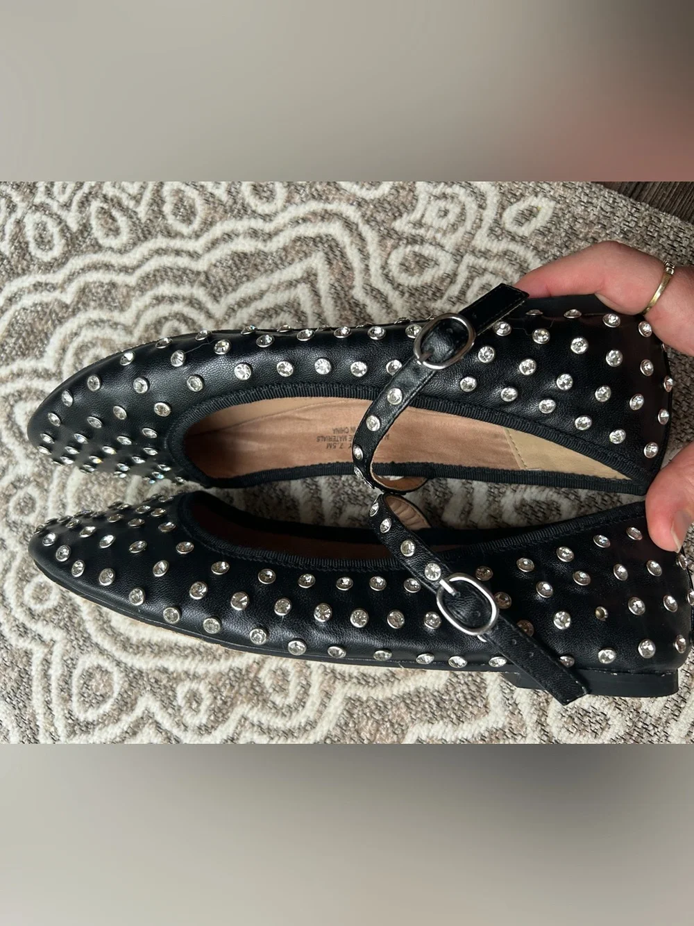 House of Harlow rhinestone ballet flats